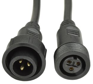 QTX Waterdichte DMX Verlengsnoeren voor HIPAR 3 of 10 meter