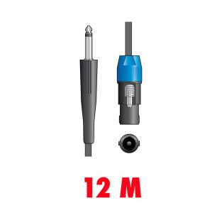 Luidsprekerkabel Speakon - Jack 6,3 mm 12 meter