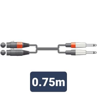 Chord XFJ075 Professionele XLRF - Jack Male kabel 0.75m