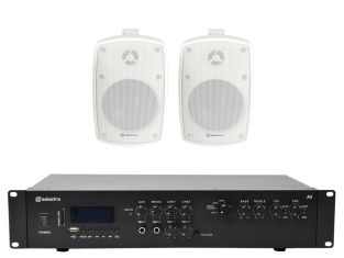 Adastra indoor/outdoor speakerset 1 + A2 BT versterker USB/SD 400W